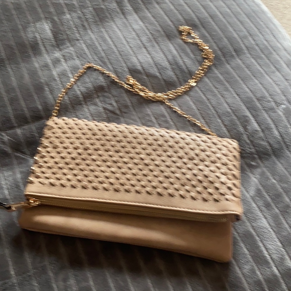 Clutch or crossbody handbag.